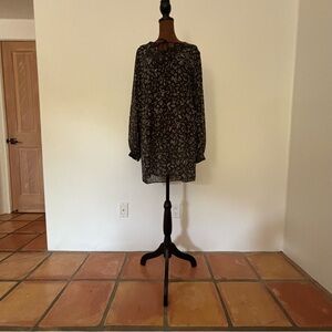 Zara || Black Floral Dress Top